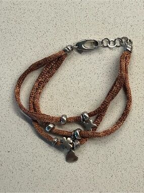 Borsari - Copper-Tone Multi-Strand Charm Bracelet with Silver Accents